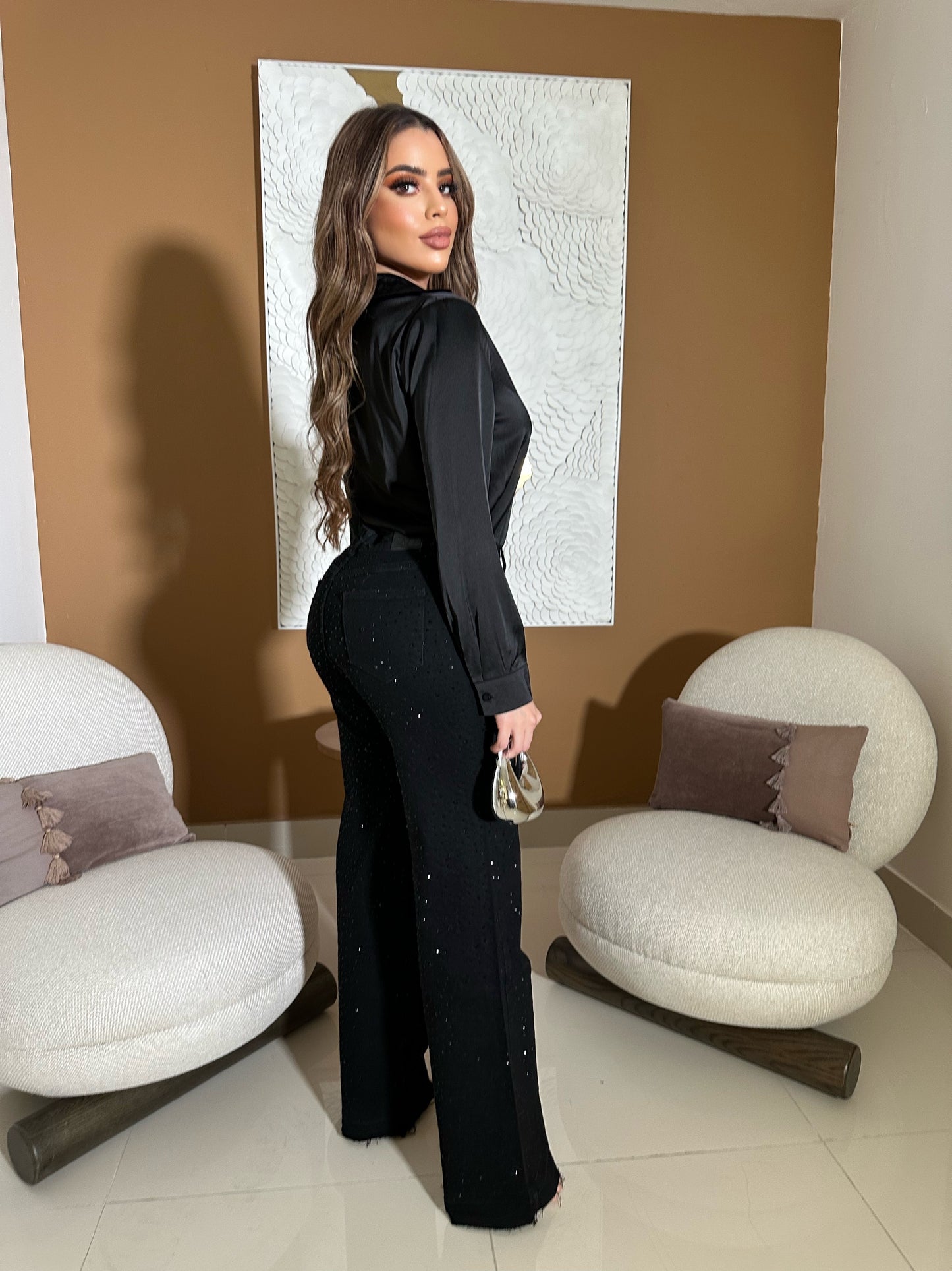 Sparkling jeans black